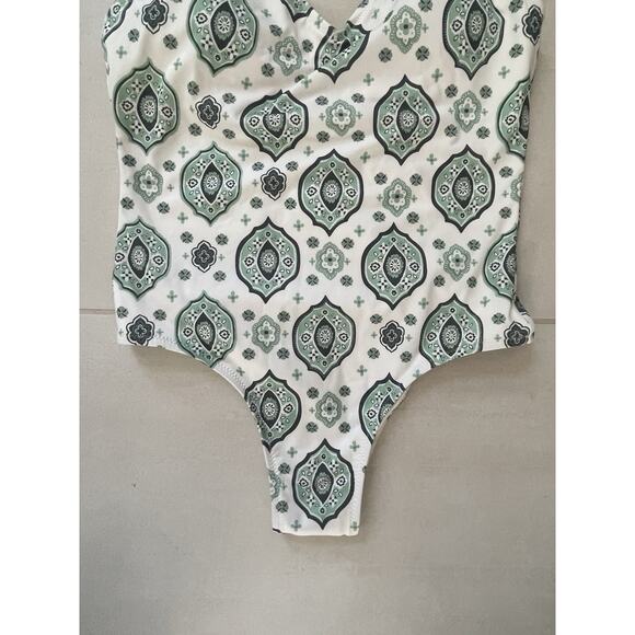 Quiksilver Swim One Piece Swimsuit Geometric Print Swimwear - Picture 4 of 9